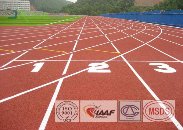 Waterborne Tartan Track Surface , Synthetic Athletic Track Flooring 13mm