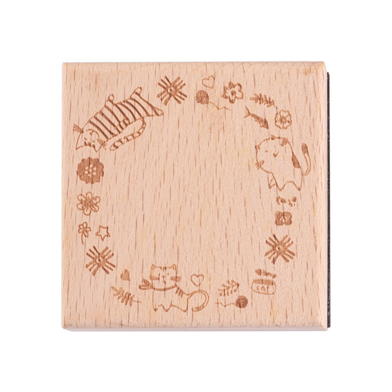 wooden printing stamp for child toy