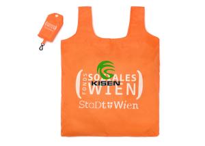 Wholesale 190t Lightweight Reusable Shopping Bags , Logo Printing Orange Reusable Shopping Bags from china suppliers
