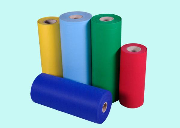 Recycling Colorful PP Spunbond Non Woven Fabric Rolls Waterproofing Materials