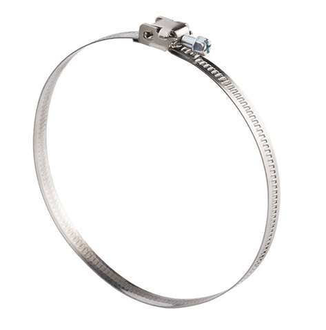 6 Inch Hose Clamp Adjustable 304 Stainless Steel Duct Clamps with Worm Gear 23-65