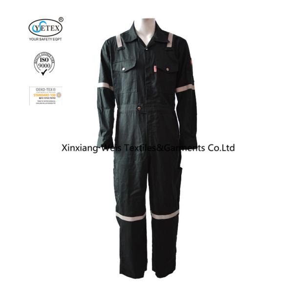 220gsm Dark Green Light Weight Fr Coveralls With 1 Inch Wide Reflective Tape /