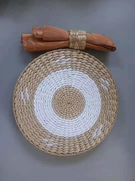 Hot Sale Eco- friendly Handmade Natural Water Hyacinth Woven Table Placemat