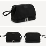 Canvas Mens Travel Wash Bag , Promotional Men'S Leather Shaving Kit Bag