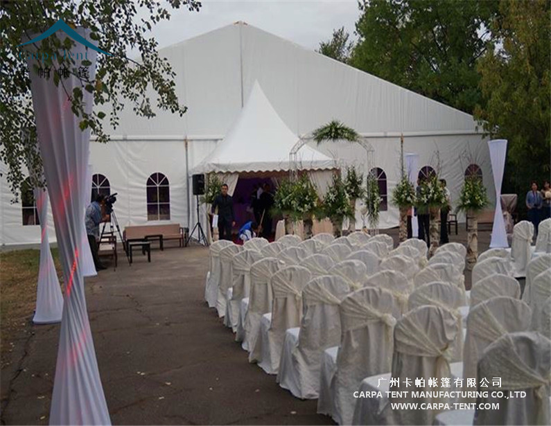 White / Clear Fabric Large Wedding Tents In Kenya / Backyard Tent Party