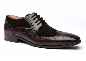 Wholesale High Class Cow Leather Mens Pointed Toe Dress Shoes Fashion Brogue Shoes For Men from china suppliers