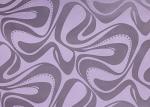 Modern Wall Covering , Purple Geometric Removable Wallpaper For Bedding Room