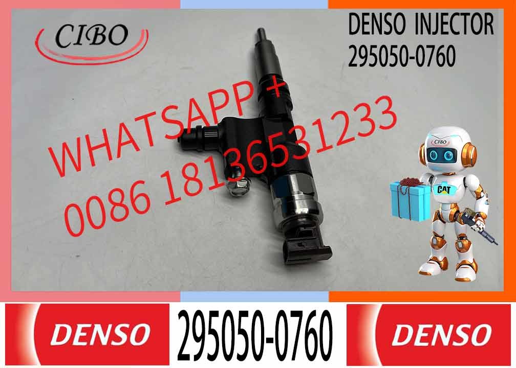 Common Rail Fuel Injector 295050-0760 for HINO N04C EURO4 Dutro 300 Series 23670-E0380 Excavator