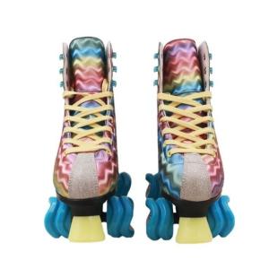 Wholesale Colorful Ripple Design Kids Quad Roller Skate For Girls Women from china suppliers