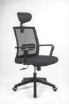 Black PA66 Swivel Office Chairs With Mesh Seat 3D Armrests