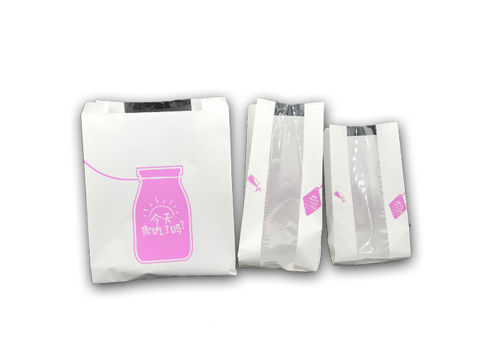 Biodegradable Bakery Packaging Bags / Take Away Food Bags Recyclable Feature