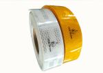 Custom Ece 104 Reflective Tape For Vehicles Printed White Yellow 0.05*45.72m