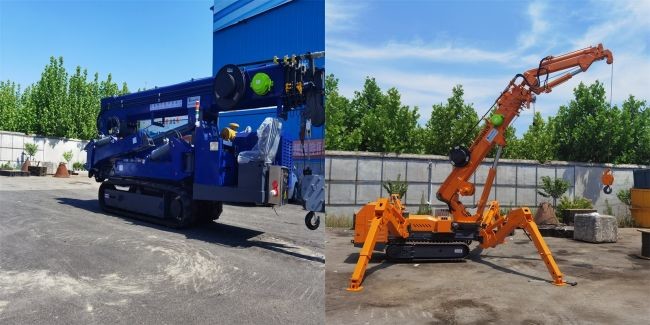 Mini Four Outriggers Spider Crawler Crane 17.8m Lifting Height