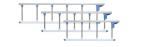 Aluminum Alloy Hospital Bed Accessories , 1200mm Long Hospital Bed Rails