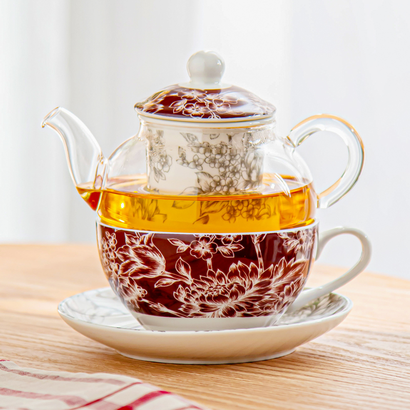 Business Gifts Elegant Vintage Ceramic Tea Cup Set With Porcelain Teapot And Cup