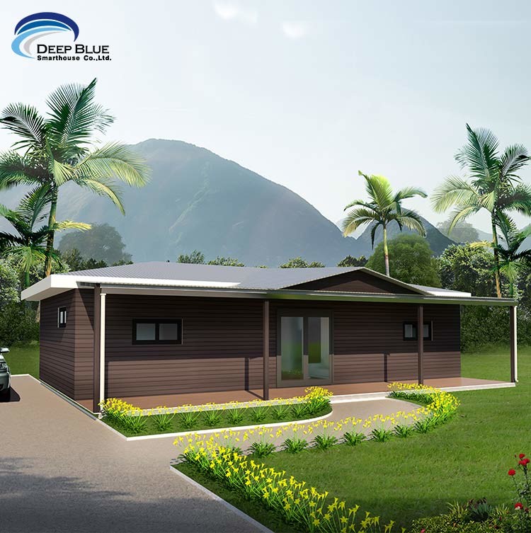 Light Steel Frame Prefab Mobile Homes House Kits To Build Metal WPC Cladding
