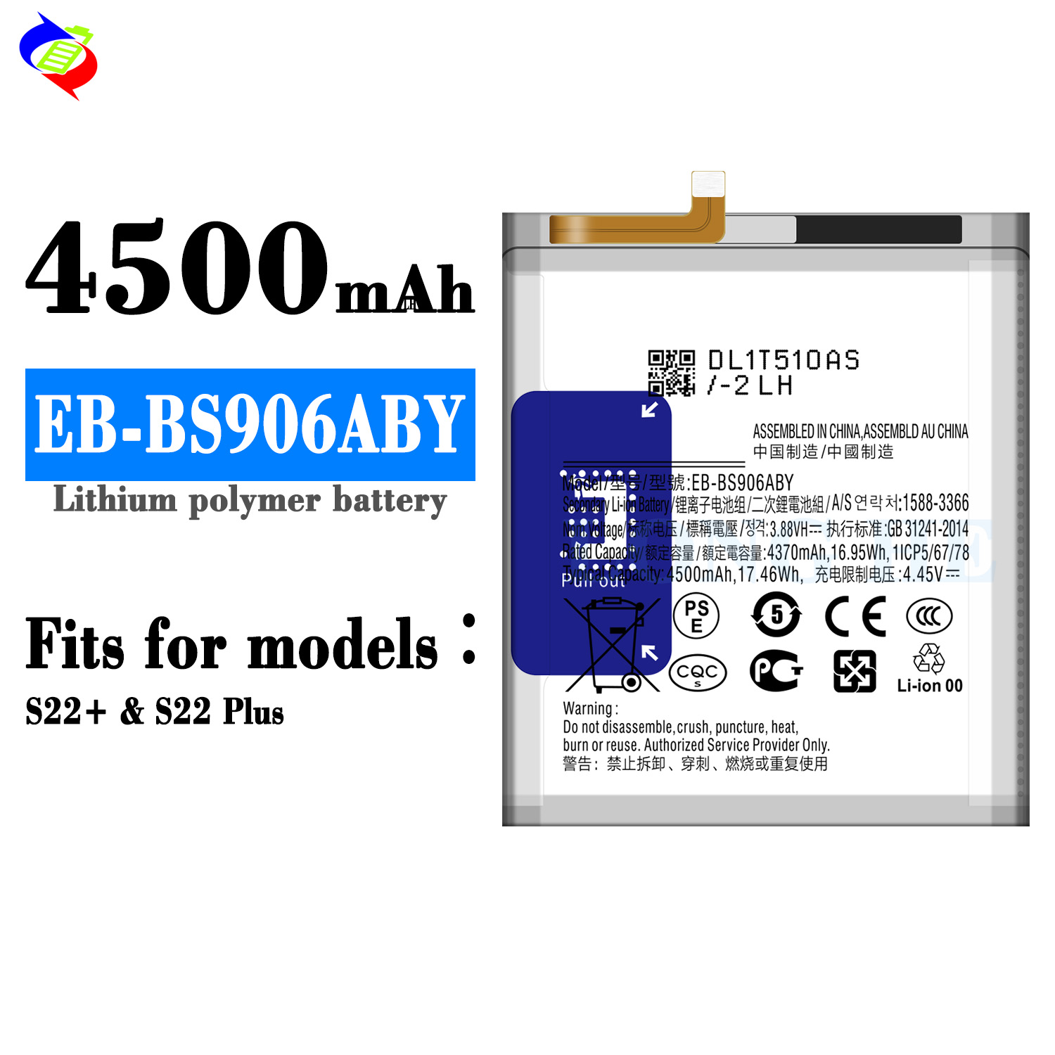 5000mAh Battery EB-BS908ABY for Samsung Galaxy S22 Ultra 5G Mobile Phone SM-S908B Silver