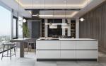 American Custom Modular Luxury White Lacquer Modern Designs Kitchen Cabinets