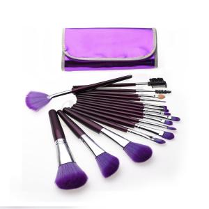 Wholesale Purple 16pcs Cosmetic Makeup Brush Set Eco Friendly Painting Wood from china suppliers