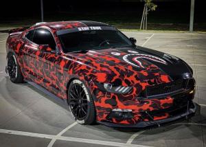 Wholesale Bape Ape Design Digital Vinyl Car Wrap Red And Black Camoflage ADT Tech from china suppliers