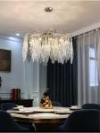 Modern Led Chandelier For Living Dining Room Creative Glass farmhouse light(WH