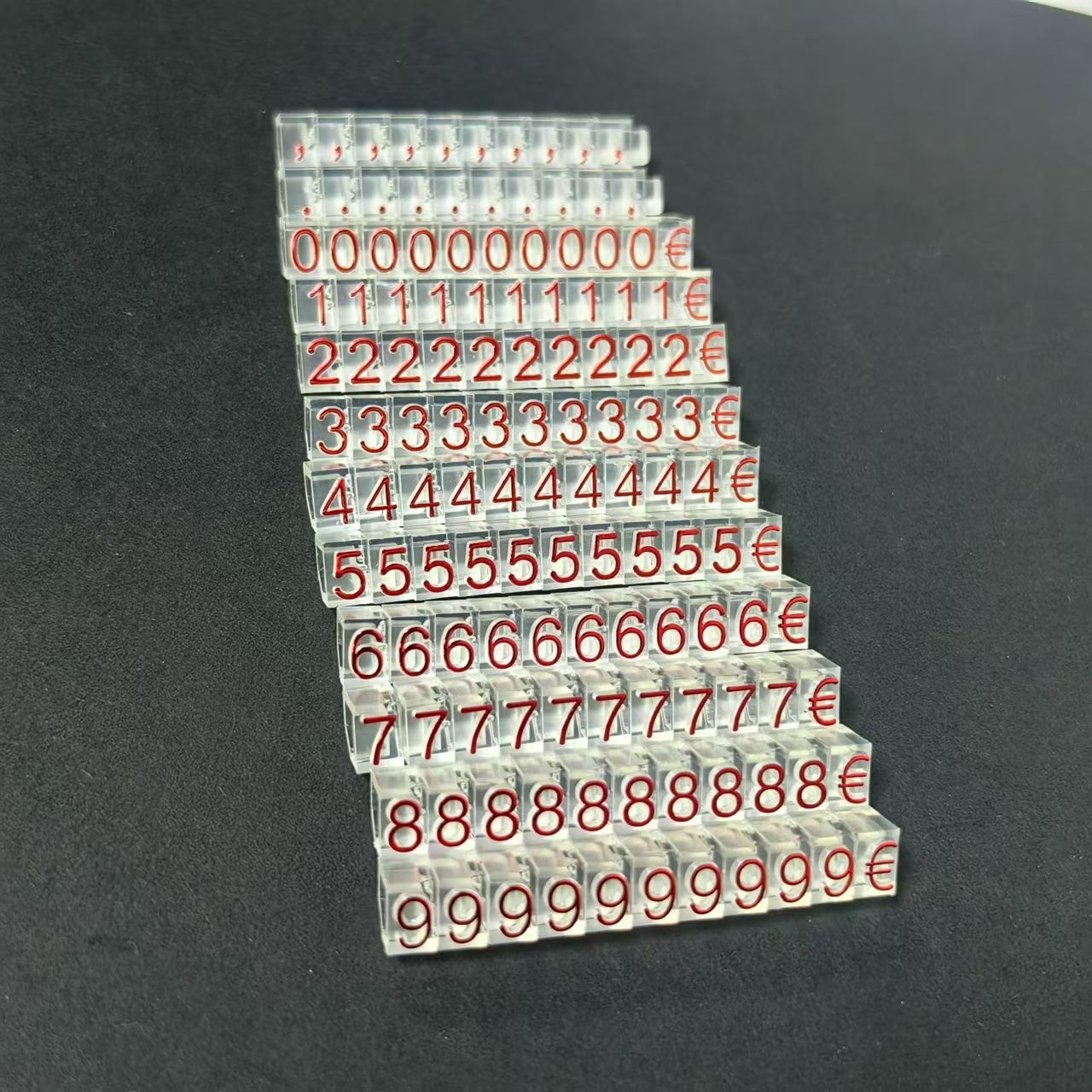 Adjustable Acrylic Retail Plastic Price Tag Holders Combined Number Letter Stand