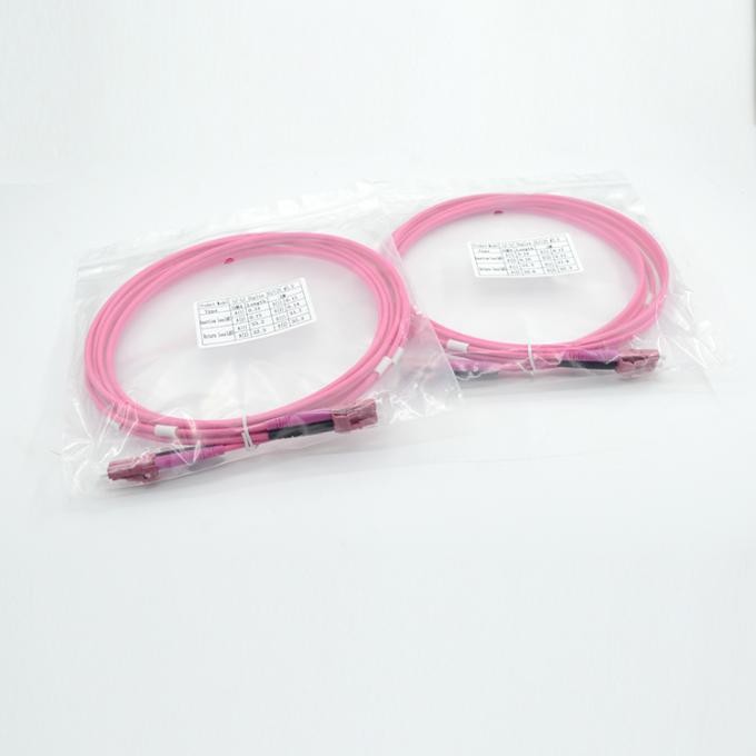 LC Upc To LC Upc Multimode OM4 3.0mm Fiber Optic Patch Cords