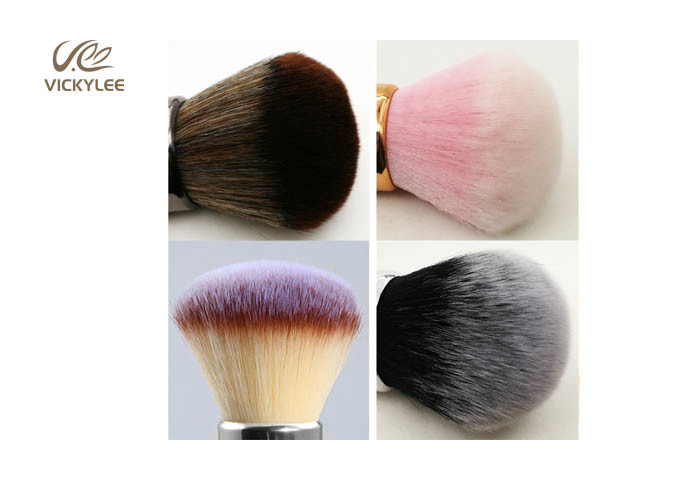 Silver Black Plastic Handle 6.1 Inch Beauty Brush Set