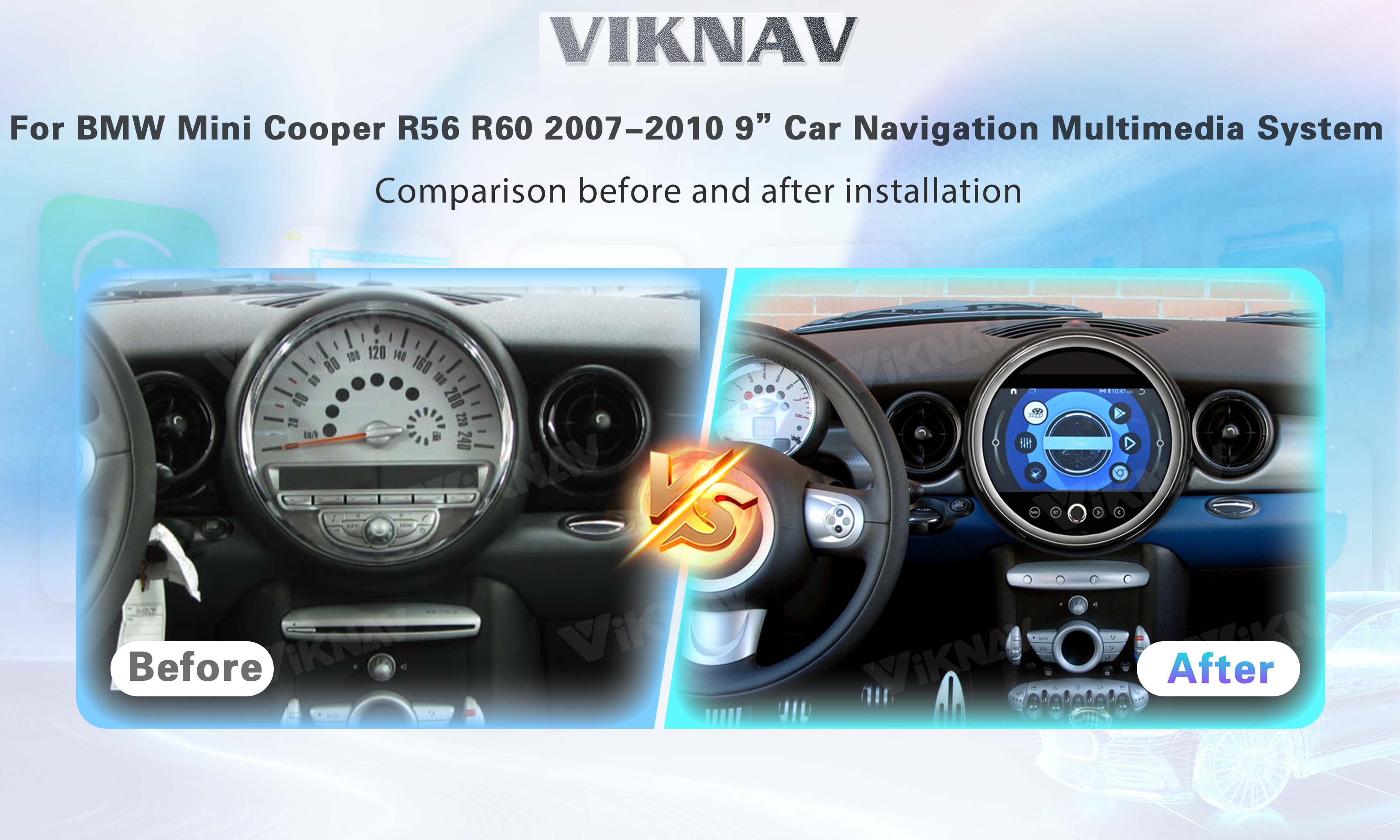 BMW Mini Cooper Car Stereo Equipment Radio screen 2007-2010 Android System