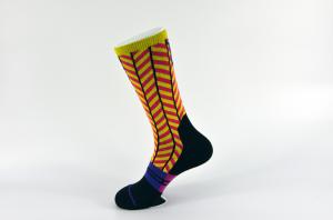Wholesale Blue / Black Elastane Athletic Basketball Socks With Anti Foul Breathbale Material from china suppliers