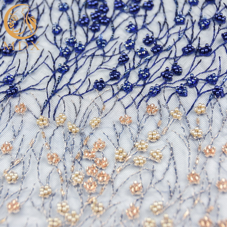 Water Soluble Sequined Lace Fabric 135cm Width African Textile Pattern Handmade