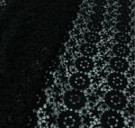 Black Geometrics Chemical Lace Embroidery Fashion fabric for Garment Accessories
