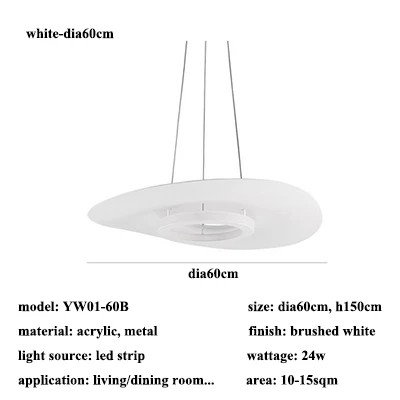 Modern Round Aluminum Led Pendant Lights For Living Room Dining Room LED Chandelier(WH-AP-586)