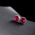 Women Fashion CZ Bling Iced Cubic Zirconia Silver Jewelry Gold Plated CZ Round