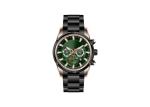 Japan Movt Stainless Steel Black Watch 100m Water Resistant Steel Back