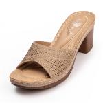 BS079 Women Heels European And American 2021 Slippers Women'S Casual High-Heeled