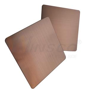Wholesale GB 201 304 316 Hairline Stainless Steel Sheet Brown PVD Color Accept Customized from china suppliers