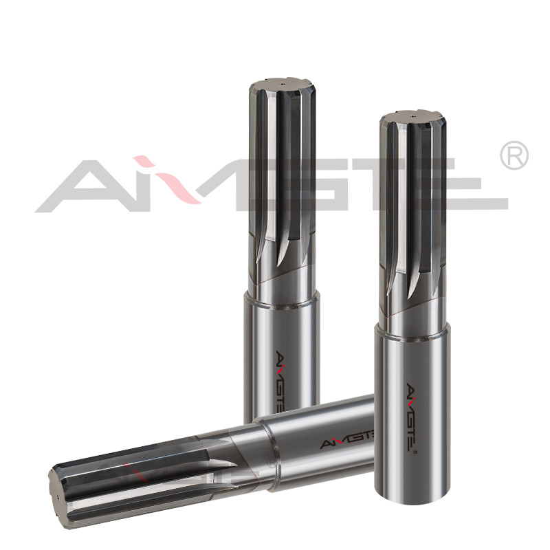 Uncoated Solid Carbide Reamer H7 Reamer Cutting Tool Customized With Coolant Hole