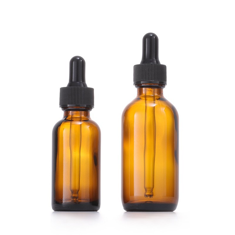 15ml 30ml 60ml 120ml 2oz Glass Amber Essential Oil Bottle Blue Glass Boston Dropper Bottle for Essential Boston Bottle