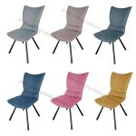 Fabric Shell Upholstered Restaurant Dining Chairs Polyester Material Wear Proof
