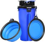 350ml Dog Water and Food Bottle Hallupets with Collapsible Portable Bowls