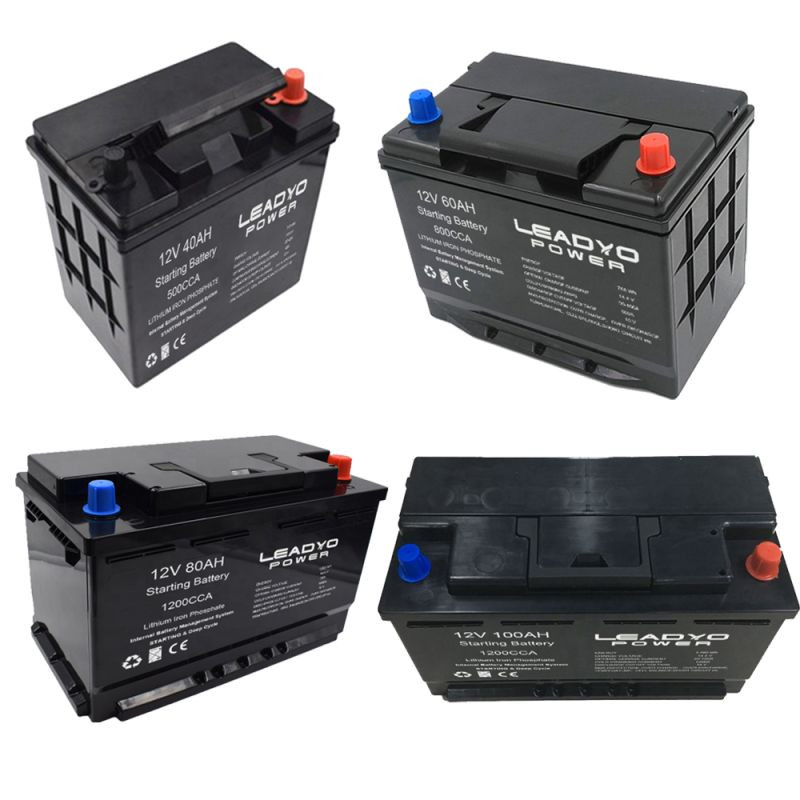 Rechargeable Lithium Cranking Batteries 12V 40Ah 1000CCA LiFePO4 Car Starter Batteries