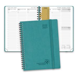 Wholesale Weekly Planner 100GSM Ivory Paper And Vegan Leather For 2023-2023 In Donau Blue from china suppliers
