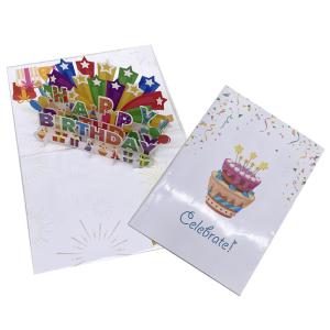 Wholesale Musical LED 3D Happy Birthday Cards Pop-Up Accepted OEM Service from china suppliers