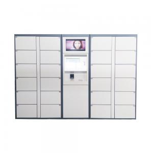 China LCD Touch Screen Electric Parcel Delivery Lockers Package Post Locker With Advertising Function on sale