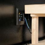 Touchscreen Lockable Glass Door Brown Wood Cabinet Cigar Cooler Humidor