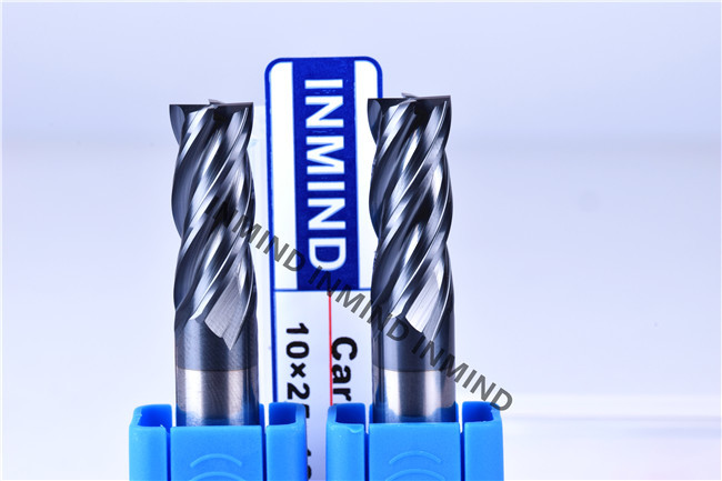 carbide tools Upto HRC50 TiAlN Coating AOL75mm Square carbide milling cutters , 4 Flute