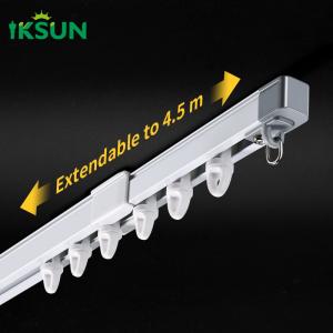 Wholesale Extendable Ceiling Mounted Curtain Rod Poles Holder Rails Track With Runner Rollers from china suppliers