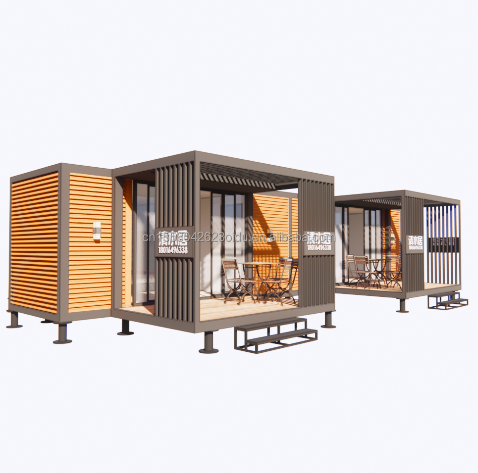 Galvanized Steel Square Tubes 20ft Detachable Flat Pack Shipping Container for Modern Home Villa Mall School