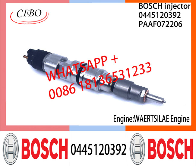 BOSCH 0445120392 Neutral Diesel Fuel Injector Assembly 0445120392 PAAF072206 For WAERTSILAE Engine